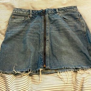 Jean Skirt with cute zipper detail on the front